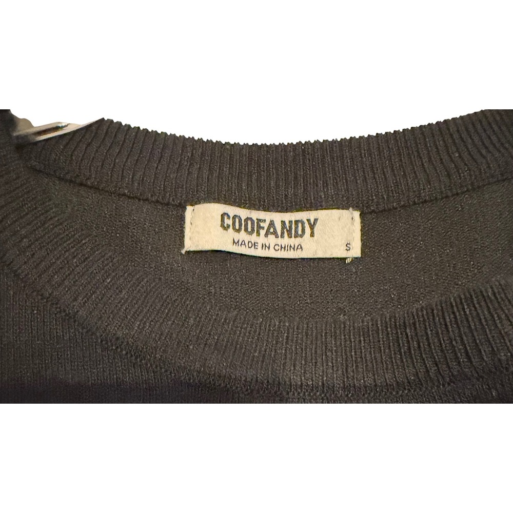 Men's Black Knit Sweater Tee Minimalist Quiet Luxury Old Money Size S - Picture 6 of 7